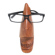 Load image into Gallery viewer, Hand Crafted Jempinis Wood Eyeglass Holder - Make a Spectacle | NOVICA
