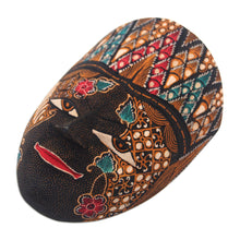 Load image into Gallery viewer, Hand Made Batik Wood Mask from Java - Panji Semirang | NOVICA
