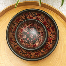 Load image into Gallery viewer, Red and Black Wadang Wood Batik Centerpieces (Set of 2) - Truntum Spring | NOVICA
