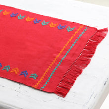 Load image into Gallery viewer, Handcrafted Cotton Red Runner Table Linen - Festive India
