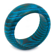 Load image into Gallery viewer, Wood bangle bracelet - Ocean Empress | NOVICA
