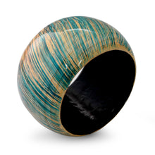 Load image into Gallery viewer, Artisan Crafted Wood Bangle Bracelet - Peach Breeze | NOVICA

