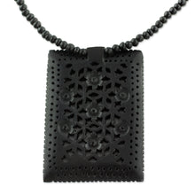 Load image into Gallery viewer, Ebony wood necklace - Mughal Mystique | NOVICA
