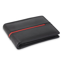 Load image into Gallery viewer, Black Leather Wallet for Men with Multiple Pockets - Suave in Red

