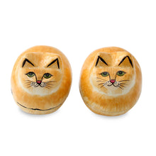 Load image into Gallery viewer, Artisan Crafted Decorative Papier Mache Cat Boxes - Charismatic Cats | NOVICA
