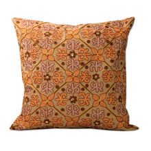 Load image into Gallery viewer, Embellished Cotton Cushion Covers in Autumn Colors  - Morning Marigolds
