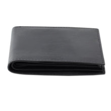 Load image into Gallery viewer, Men&#39;s Black Leather Wallet with Traditional Styling - Bengal Black | NOVICA

