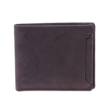 Load image into Gallery viewer, Men&#39;s Brown Leather Bi-Fold Wallet with Removable ID Holder - Modern Essentials in Brown

