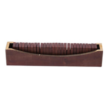 Load image into Gallery viewer, Beech Wood Classic Domino Set with Mango Wood Holder - Classic Entertainment
