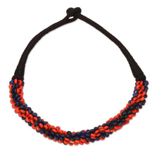 Load image into Gallery viewer, Colorful Bone Beaded Torsade Necklace from India - Tribal Torsade | NOVICA
