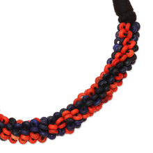 Load image into Gallery viewer, Colorful Bone Beaded Torsade Necklace from India - Tribal Torsade | NOVICA
