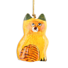 Load image into Gallery viewer, Set of 5 Handcrafted Papier Mache Cat Theme Ornaments - Cute Kitty Cats | NOVICA

