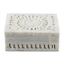 Load image into Gallery viewer, Hand Carved Decorative Soapstone Floral Box - Leaf and Vine | NOVICA
