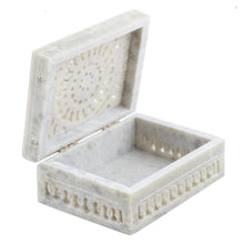Load image into Gallery viewer, Hand Carved Decorative Soapstone Floral Box - Leaf and Vine | NOVICA
