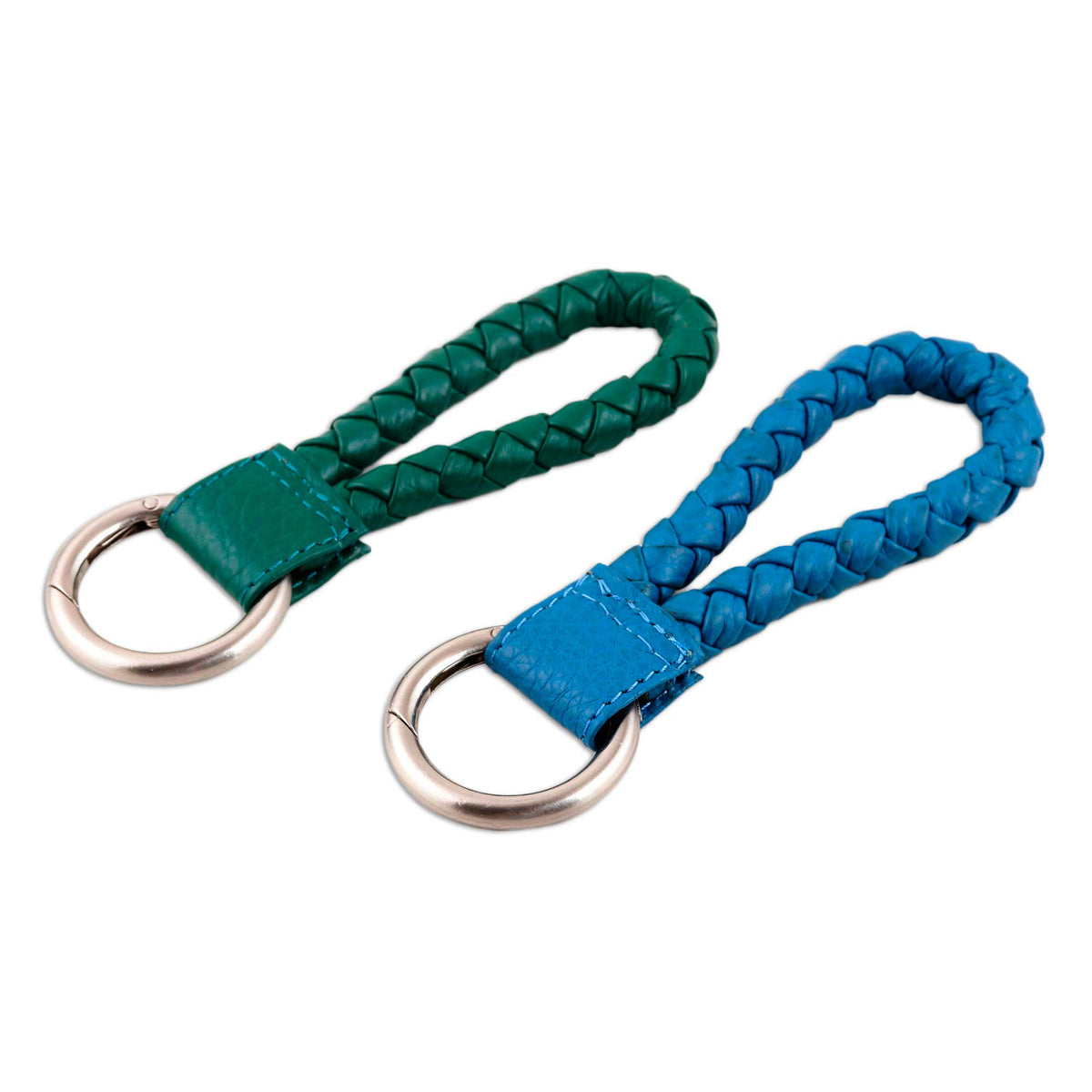 UNDISCOVERED Artisan Box | Braided Leather Key Fobs - Trendy Duo