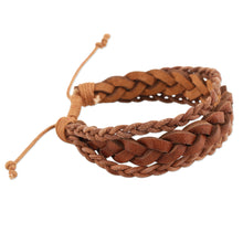 Load image into Gallery viewer, Unisex Braided Leather Wristband Bracelet - Braided Charm
