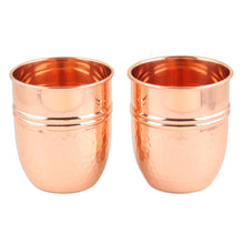 Load image into Gallery viewer, 100% Hand Hammered Copper Drinking Glasses  - Subtle Appeal
