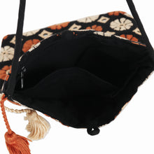 Load image into Gallery viewer, Hand-Embroidered Cotton Sling Bag - Spinning Blossoms

