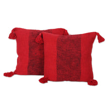 Load image into Gallery viewer, Crimson Cotton Cushion Covers  - Celebrate the Magic
