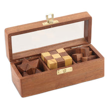 Load image into Gallery viewer, Acacia Wood Puzzles - Set of 3 - Triple the Fun
