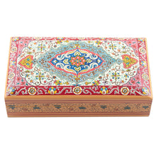 Load image into Gallery viewer, Wood Papier Mache Decorative Box Hand-Painted in India - Persian Magnificence | NOVICA
