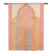 Load image into Gallery viewer, Wool Shawl with Paisley Pattern Woven in India - Garden of Paisley
