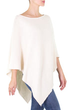 Load image into Gallery viewer, Hand Made Cotton Knit Poncho - Ivory Grace | NOVICA
