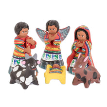 Load image into Gallery viewer, Christianity Ceramic Nativity Scene Sculpture (Set of 12) - San Juan Comalapa | NOVICA
