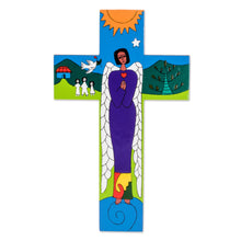 Load image into Gallery viewer, Handmade Cross Wall Decor from Guatemala - Angel of Peace | NOVICA
