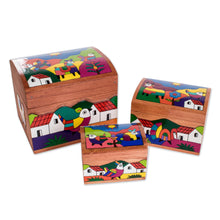 Load image into Gallery viewer, Wood Bird Decorative Box (Set of 3) - Animal Friends | NOVICA
