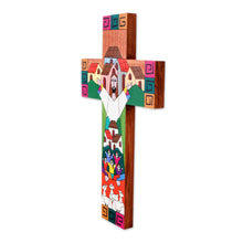 Load image into Gallery viewer, Handmade Guatemalan Religious Wood Cross - Community of Love | NOVICA
