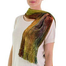 Load image into Gallery viewer, Fair Trade Rayon Chenille Scarf - Summer Dreamer | NOVICA
