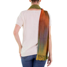 Load image into Gallery viewer, Handcrafted Rayon Scarf - Solola Autumn | NOVICA
