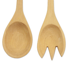 Load image into Gallery viewer, Handcrafted Wood Serving Utensils (Pair) - Cute Carrots | NOVICA

