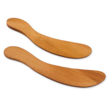 Load image into Gallery viewer, Unique Wood Serving Utensil Spreader Knives (Pair) - Forest Gift | NOVICA
