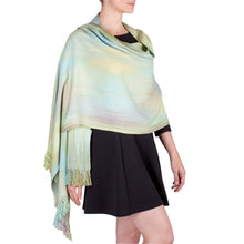 Load image into Gallery viewer, Unique Rayon Shawl - Serenity&#39;s Inspiration | NOVICA
