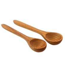 Load image into Gallery viewer, Cedar wood serving spoons (Pair) - Nature&#39;s Treat | NOVICA
