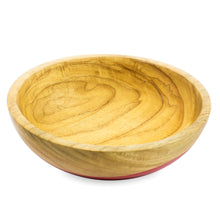 Load image into Gallery viewer, Dip Painted Hand Carved Wood Bowl (Medium) - Spicy Red | NOVICA
