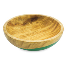 Load image into Gallery viewer, Dip Painted Hand Carved Wood Bowl (Medium) - Spicy Green | NOVICA
