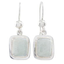 Load image into Gallery viewer, Fair Trade Mint Green Jade and Silver Earrings - Maya Mint | NOVICA
