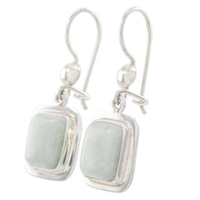 Load image into Gallery viewer, Fair Trade Mint Green Jade and Silver Earrings - Maya Mint | NOVICA
