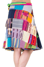 Load image into Gallery viewer, Handwoven Maya Patchwork Cotton Wrap Skirt - Maya Mix-up | NOVICA

