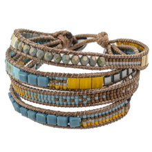 Load image into Gallery viewer, Multicolored Glass Beaded Wristband Bracelet from Guatemala - Amatique Bay | NOVICA
