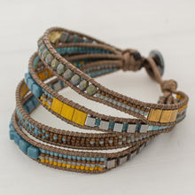 Load image into Gallery viewer, Multicolored Glass Beaded Wristband Bracelet from Guatemala - Amatique Bay | NOVICA
