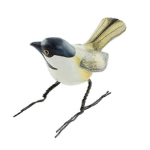 Load image into Gallery viewer, Hand Painted Black Capped Chickadee Clay Bird Figurine - Chickadee | NOVICA
