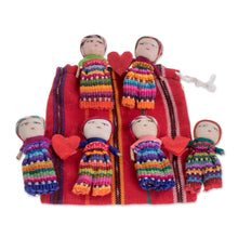 Load image into Gallery viewer, Two Guatemalan Worry Dolls with 100% Cotton Pouch - Love and Hope | NOVICA

