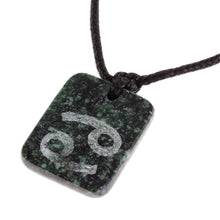 Load image into Gallery viewer, Jade Zodiac Cancer Pendant Necklace from Guatemala - Verdant Cancer | NOVICA
