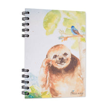 Load image into Gallery viewer, Signed Sloth-Themed Paper Journal from Costa Rica - Sloth | NOVICA
