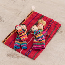 Load image into Gallery viewer, Handmade Cotton Worry Dolls from Guatemala (Pair) - Two Mothers | NOVICA
