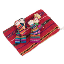 Load image into Gallery viewer, Handmade Cotton Worry Dolls from Guatemala (Pair) - Two Mothers | NOVICA
